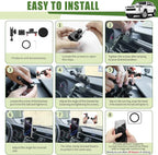 Metal Magnetic Phone Mount Holder for 2010-2024 Toyota 4Runner Strong Magnet Dash Cell Phone Cradles Adjustable Phone Stand Accessories for MagSafe All Smartphone(Classic Version)