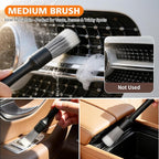 8PCS Car Detailing Brush Set, Car Interior and Exterior Soft Bristle Cleaning Brushes, Includes 4 Different Brushes, Multi-use for Auto Detailing, Dashboard, Vents, Wheels and Tires