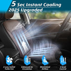 Paffenery 2026 Upgraded Cooling Car Seat Cover Front Seat, 12V-24V Ventilated Cooling Car Seat Cushion, Cooled Seat Cover for Car SUV Truck Universal Fit, Walnut Brown