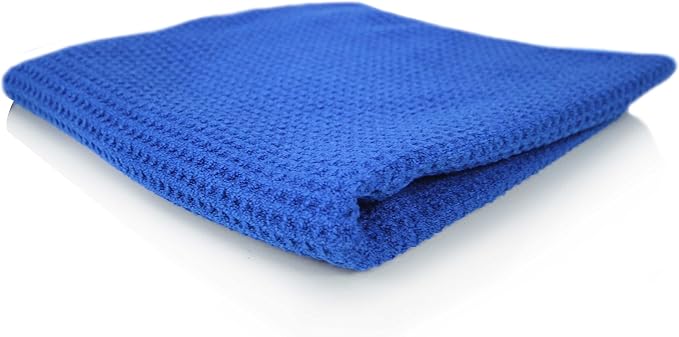 MIC_708_1 Waffle Weave Towel for Home & Auto Glass, Windows, Mirrors & More, Blue (24 in. x 16 in.)