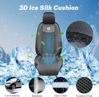 Cooling Car Seat Cushion Front Seat,12V&24V Cooling Seat Cover for Car with 10 Fans,Cooled Seat Cover for Car SUV Truck Universal Fit (Grey)