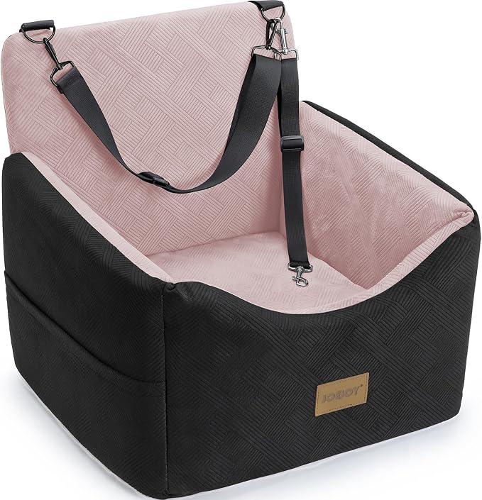 Dog Car Seats for Small Medium Dogs Under 35lbs, Dog Booster Seat with Detachable Washable Cover and Cushion, Memory Foam Pet Car Seat with Safety Belt and Storage Pockets (BP)