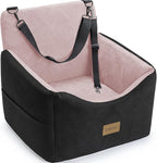 Dog Car Seats for Small Medium Dogs Under 35lbs, Dog Booster Seat with Detachable Washable Cover and Cushion, Memory Foam Pet Car Seat with Safety Belt and Storage Pockets (BP)