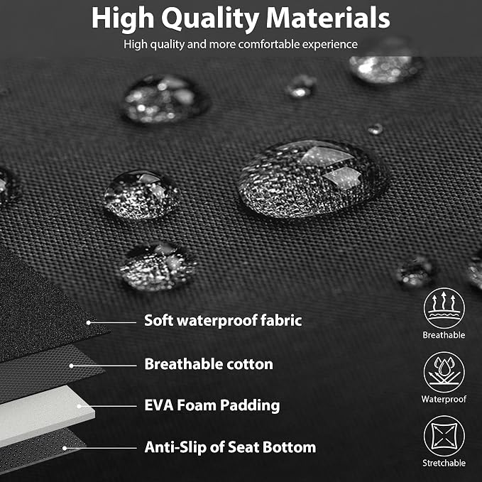 Neoprene Back Seat Cover, Universal Waterproof Bench Rear Seat Cover Universal Wetsuit Car Seat Cover Fit 95% Automotive Interior Covers for Cars Sedans SUVs (Rear,All Black)