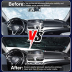 Car Windshield Cover - 6-Strap Oxford Fabric Protector, Waterproof Reflective Strips, Universal Fit for Car SUV Truck (200"x78")