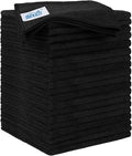 Black Microfiber Cleaning Cloth 20 Pack 11.5 x 11.5 inch Microfiber Towels for Cars Ultra Absorbent Car Washing Cloth Lint Free Streak Free Cleaning Rags for Car, Kitchen Window
