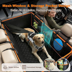 PartsBling Convertible Dog Seat Cover for Back Seat | Hard Bottom Back Seat Extender for Dogs, Passenger-Friendly, Waterproof, Scratch Resistant, Dog Hammock for Car and SUV