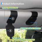 2 Packs Magnetic Sunglass Holder for Car Visor (4Pcs Black) | Magnetic Interior Car Accessories