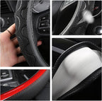 Steering Wheel Cover for Toyota, Auto Car Steering Wheel Cover for Toyota Highlander Rav4 Corolla Camry,Standard Size - Red