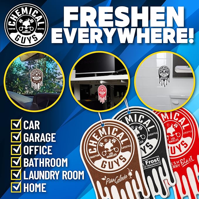 Car Fresheners, Hanging Air Fresheners, Variety Scent Pack 12 Pack - for Cars, Home, Garage, Workspace, Dorm Room & More (4 x 3 Packs, Black Frost, Cherry, Pina Colada)
