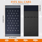 Car Seat Cover Towel for Front Seats Non-Slip with Headrest Pocket & Strap | Universal Fit for Cars Truck SUV|Car Seat Hoodie & Phocho Perfect After Gym Workout, Beach,Yoga and Running|Anti-dog Scratch