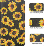 Premium Car Registration & Insurance Card Holder with Magnetic Shut, Vehicle Glove Box Car Organizer - For Documents, Cards, License (Sunflower B)