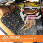Dog Car Seat Cover for Pets 100% Waterproof Seat Cover Hammock 600D Heavy Duty Scratch Proof Nonslip Durable Soft Back Seat Covers for Cars Trucks and SUVs