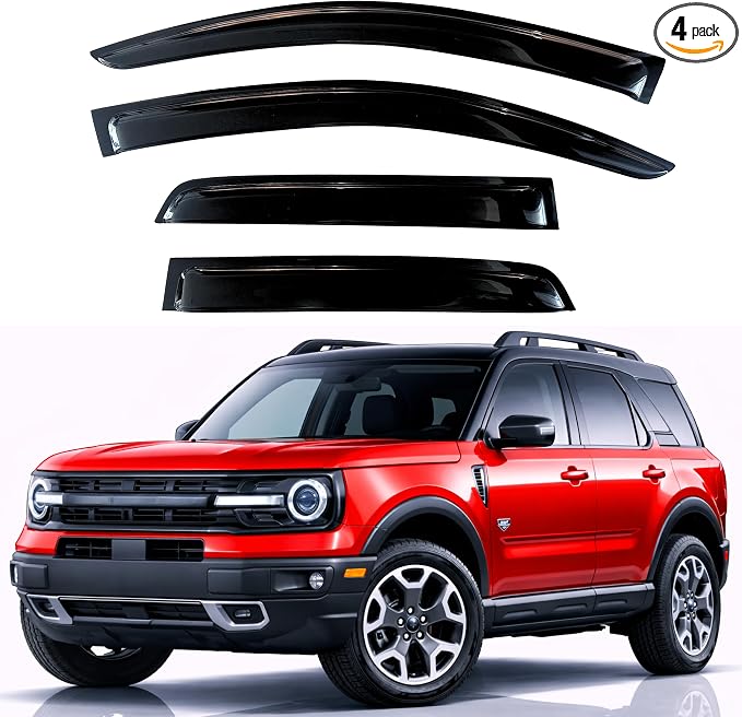 KPY Rain Guards Fit for 2021-2026 Ford Bronco Sport, Out-Channel Window Visors Vent Wind Deflectors 4PC, Car Accessories for 21-26 Bronco Sport