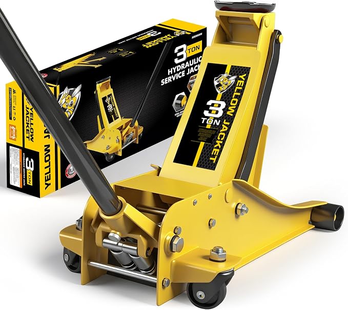 3 Ton Hydraulic Floor Jack Dual Pump for Quickly Car Lift, Low Profile Service Jack, 6600 lb Capacity