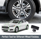 Car Tire Shine Applicator,Large Vegan Tire Shine Brush - Automotive Tire Dressing Applicator Brush with Storage Stand for Tire Detailing & Car Wash Kit, Black, 3.6 Inch Length (Black)