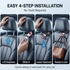 2 PCS Car Seat Headrest Hooks, Solid Alloy Car Purse Hook for Backpacks and Bags, Hidden Design Vehicle Storage Organizer, Universal for Most Cars, SUVs, Trucks (Red)