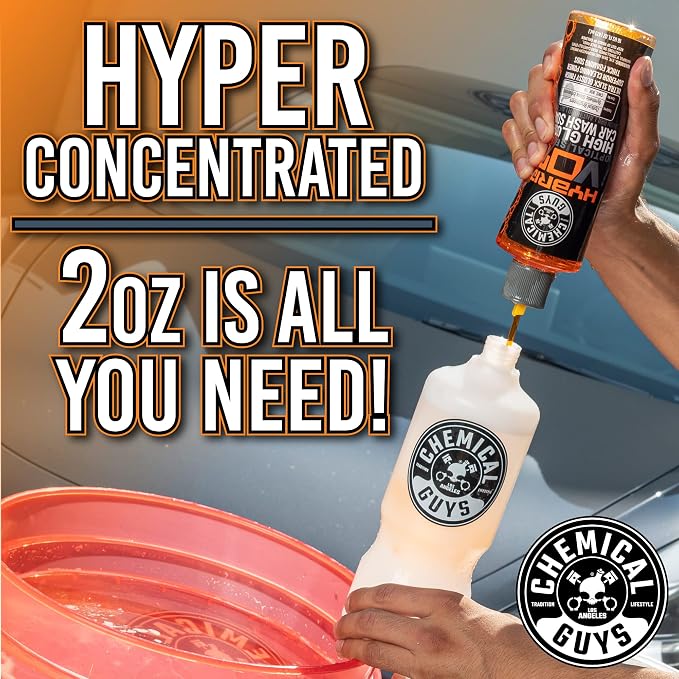 CWS_808_16 Hybrid Foaming High Gloss Car Wash Soap (Works with Foam Cannons, Foam Guns or Bucket Washes) Safe for Cars, Trucks, Motorcycles, RVs & More, 16 fl oz, Orange Scent