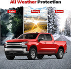 Window Visors Rain Guards for Chevrolet Chevy Silverado/GMC Sierra 1500 Crew Cab 2019-2025 2026 Accessories, Outside-Mount Tape-On Side Window Wind Deflectors Vent Visors Shades Rainproof