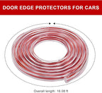 Clear Car Door Edge Guards, 16Ft U Shape Auto Door Edge Trim Anti-Collision Protective Strip, Self-Adhesive Doors Edges Guard Seal Protector for Most Vehicles, Car Accessories