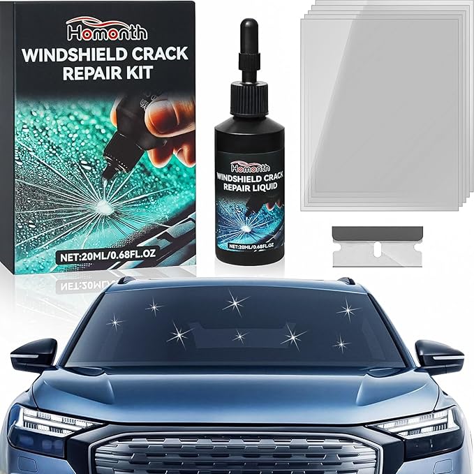 Windshield Chip Repair Kit - 2026 Upgrade Glass Repair Kit, Car Windshield Crack Repair Kit for Fix Windows, Mirrors, Glasses, All Crack Types