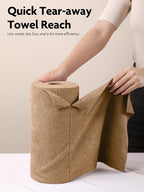 Microfiber Cleaning Cloth Roll -60 Pack, Tear Away Microfiber Towels, 12" x 12", Reusable, Washable, Scratch Free, Ultra Absorbent Dishcloth for All-Around Cleaning (Beige & Tan)