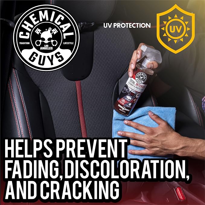 SPI22516 Total Interior Cleaner & Protectant (Safe on Dash, Leather, Vinyl, Plastics, Trim, Glass, Fabric & More), 16 Fl Oz (Pack of 2) (Black Cherry Scent)