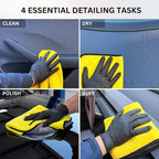 Car Detailing Microfiber Towels - 600 GSM Thick Plush Auto Towels | Super Soft Dual-Sided for Cleaning, Washing, Buffing | Tagless, Scratch-Free, Lint Free Cloth (16"x16") (3)