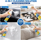 【2Pack】Foam Cleaner,4-in-1 Multi-Enzyme FoamCleaner,New Foam No-Rinse Cleaner,Multifunctional Foam-Cleaner Deep Cleaning Spray for Car Interior Leather Car Seat Cleaner,Kitchen Grease,Sofa Upholstery