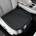 Car Seat Cushion, Comfort Memory Foam Car Cushions for Driving, Breathable Leather Surface with Anti Slip Rubber Bottom, Seat Cushion for Car and Office Chair (1 Pack, Black)