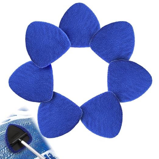 7 Pack Upgrade Car Windshield Cleaner Tool Bonnets, Microfiber Cloths for Inside Windshield Cleaning Tool Pads, Interior Windshield Cleaner Tool Replaceable Cleaning Bonnets, Fit 6.5”, Blue