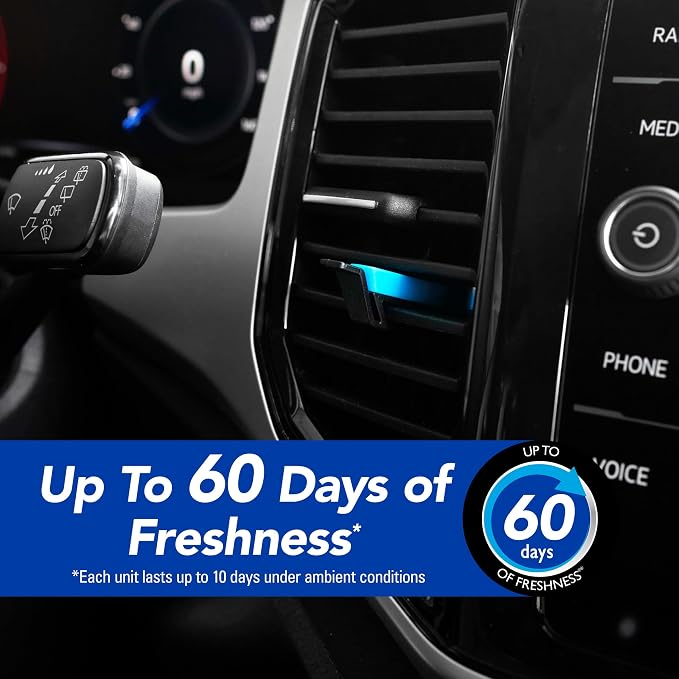 Air Freshener Vent Sticks, New Car / Cool Breeze Scent, 6 Pack, Dual Scent Car Vent Sticks