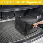 2 Layer Golf Trunk Organizer, Golf Gifts for Men with Separate Ventilated Compartment for 2 Pair Shoes, Waterproof Car Trunk Locker for Balls, Tees, Clothes, Gloves, Gifts for Golfers
