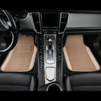 Bling Car Mats Shining Diamond Carpet Crystal Rhinestones Sparkly Glitter Floor Mats with Anti-Slip PVC Heel Pad Universal Fit for Automotive SUV, Sedan, Car, Van, 4pcs for Girl Women, Beige