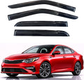 KPY Rain Guards Fit for 2016-2020 Kia Optima, Out-Channel Window Visors Vent Wind Deflectors 4PC, Car Accessories for 16-20 Optima (Excludes Hybrid Models)