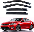 KPY Rain Guards Fit for 2016-2020 Kia Optima, Out-Channel Window Visors Vent Wind Deflectors 4PC, Car Accessories for 16-20 Optima (Excludes Hybrid Models)