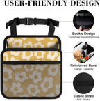 Car Backseat Organizer - Cute Aesthetic Car Storage Bin with Mesh Pocket & Reinforced Base - Universal Fit Hanging Seat Back Accessories for Women (Yellow)