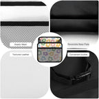 Car Backseat Organizer - Cute Aesthetic Car Storage Bin with Mesh Pocket & Reinforced Base - Universal Fit Hanging Seat Back Accessories for Women (Pastel)