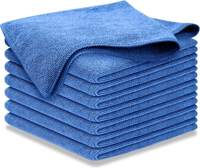 Premium 300GSM Microfiber Cleaning Cloth - 12.5"x12.5" High Performance - 1200 Washes, Ultra Absorbent Microfiber Towels for Cars Undercarriage, Rims & Engine Bay Cleaning - Microfiber Cloth