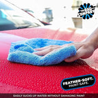 Eagle Edgeless 500 (3-Pack) Professional Korean 70/30 Blend Super Plush Microfiber Detailing Towels, 500GSM, 16in x 24in, Blue