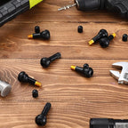 150 Pieces TR413 Valve Stems Tubeless Bulk Rubber Snap-in Valve Stems for 0.453 Inch Rim Holes, Black Standard Length Replacement Tool for Car Tubeless Replacement