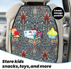 Snakeshead William Morris Textile Pattern Car Seat Back Kick Protectors Kick Mats With Storage Pockets For Vehicles To Protect From Dirt Mud Scratches 2 Pack