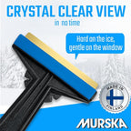 Car Ice Scraper Brass Blade - Fast, Effortless, efficient & Easy - Brass Ice Scrapers for Car Windshield Ice Scraper - Brass Ice Scraper for Car - Original Murska from Europe - Winter A054 Black Blue
