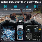 Double Din Car Stereo with 7" HD Touchscreen, Wireless Apple Carplay & Android Auto, Bluetooth, 240W, SWC, Subwoofer Output, Mirror Link, FM/AM Car Radio Receiver, Backup Camera