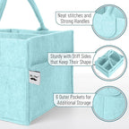 Mr. Pen- Baby Diaper Caddy Organizer, Light Blue | Nursery Storage Bin and Car Organizer for Diapers and Baby Wipes