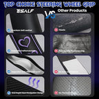 Ventilated Heart-Shaped Steering Wheel Cover with Anti-Slip Leather Grip. Compatible with Ford, Toyota, Honda, Nissan, and Chevrolet Vehicles for 14.5-15.2 inch Round Steering Wheels.