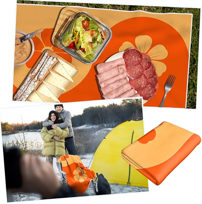 2 Pack Car Towels Seat Cover with Storage Bag, Multifunctional Microfiber Towel for Gym Outdoor Sport Running,Picnic, Beach, Pet Dog Travel,Fits Car SUV Truck (Flora Balance)