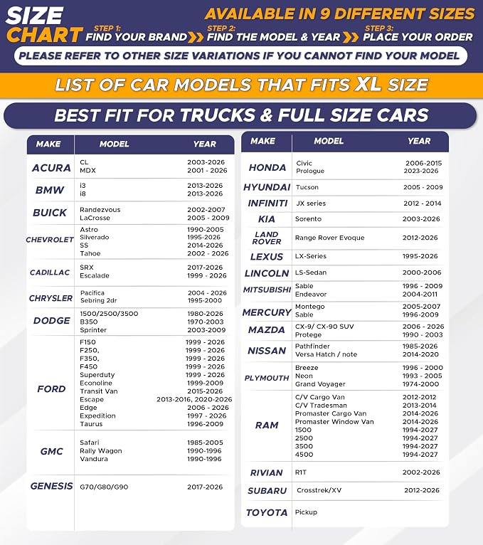 Truck Windshield Sun Shade with Storage Pouch | Reflective 240T Material Sun Shield for UV & Heat Protection | Foldable Windshield Cover | Must-Have Truck Accessories | X-Large (69"x35")