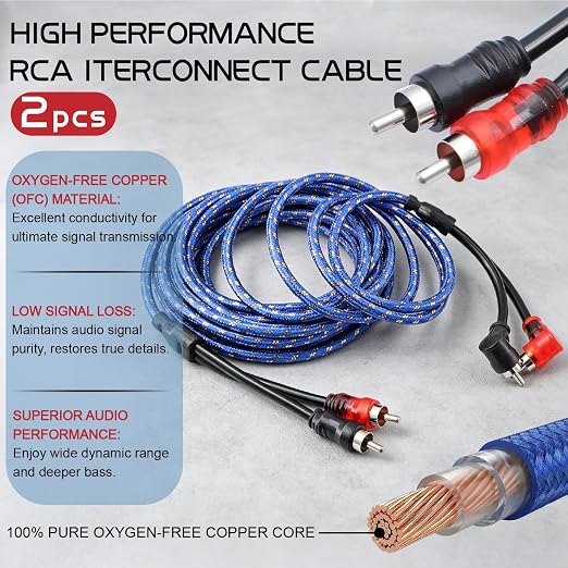 4 Gauge Dual Amp Wiring Kit Make Connections and Bring Power to Your Radio,Subwoofers and Speakers