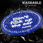 2PCS Bling Crystal Rhinestone Cup Holder Coaster – 2.75 Inch Anti-Slip Auto Insert Cup Coaster – Sparkling Interior Decor Accessories for Cars & Vehicles (Blue & White)